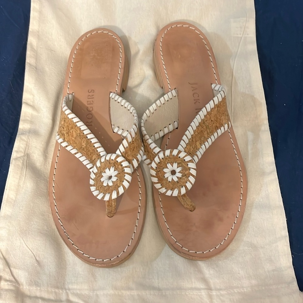 Jack Rogers Sandals 7.5 Cork Color